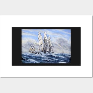 SS DUNTRUE AT SEA  1875 Posters and Art